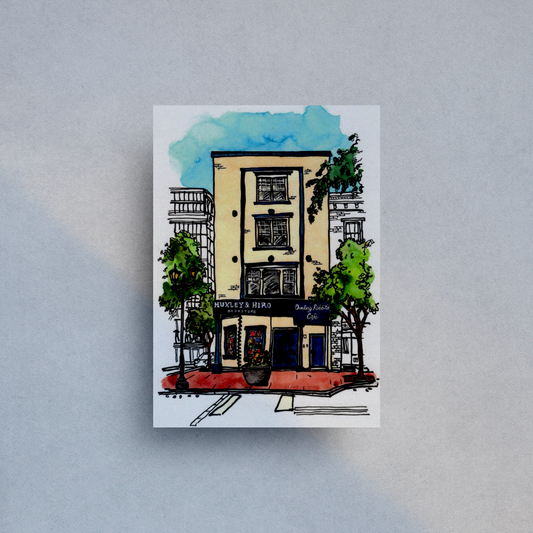 Cafe & Bookstore Postcard